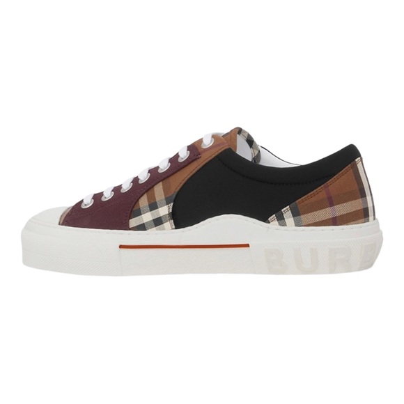 🆕 👟 Burberry Kai Check Low-Top Sneakers Color: Dark Birch Brown Check Size: 41 - Picture 4 of 6